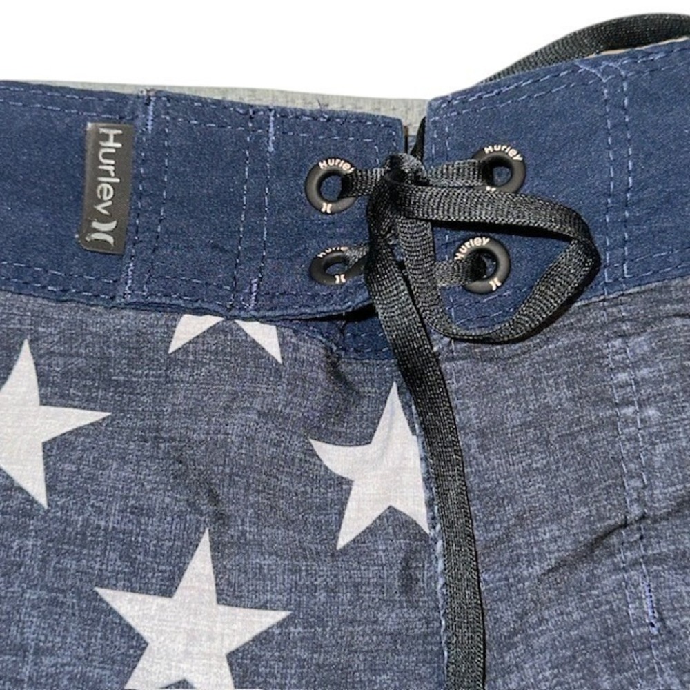 Men's Hurley Phantom Board Shorts Size 29 Gotham Grey Charcoal Patriot USA Flag - Picture 8 of 14